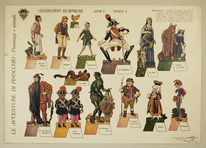 Costruzioni Bemporad Serie I: Le avventure di Pinocchio, Florenz, 1910/30er Jahre
